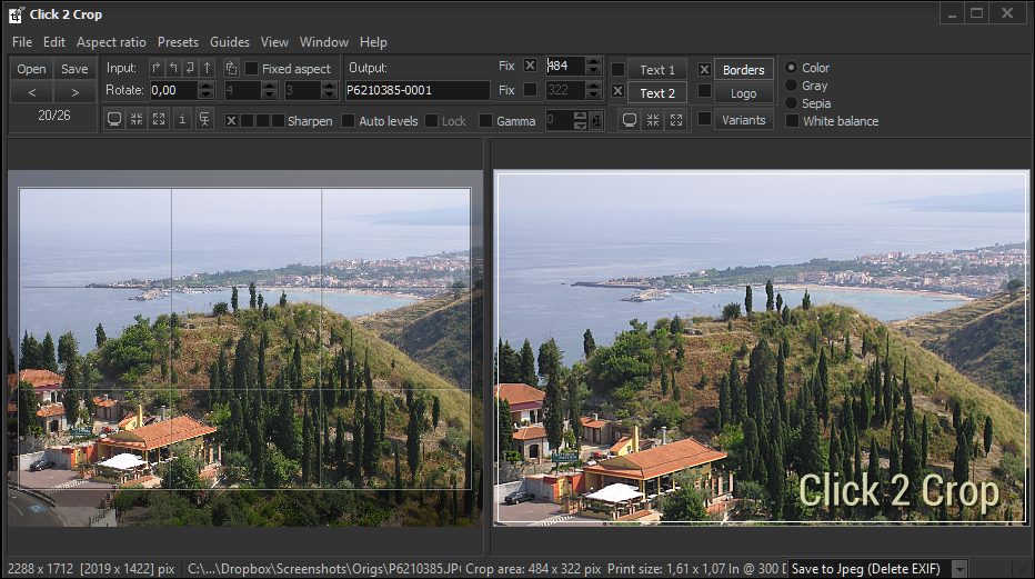 Click 2 Crop for Windows screenshot