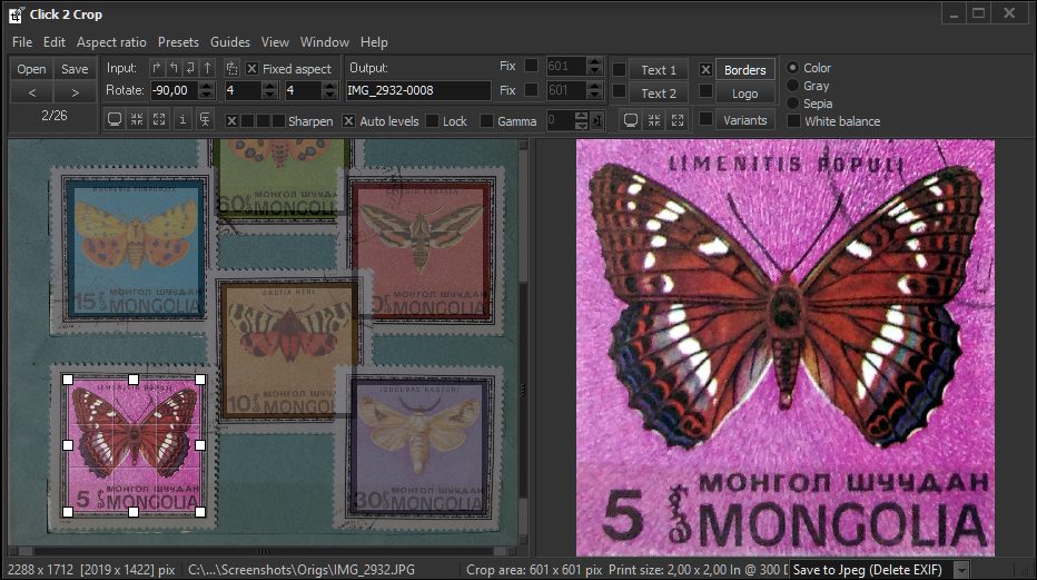 Click 2 Crop for Windows screenshot